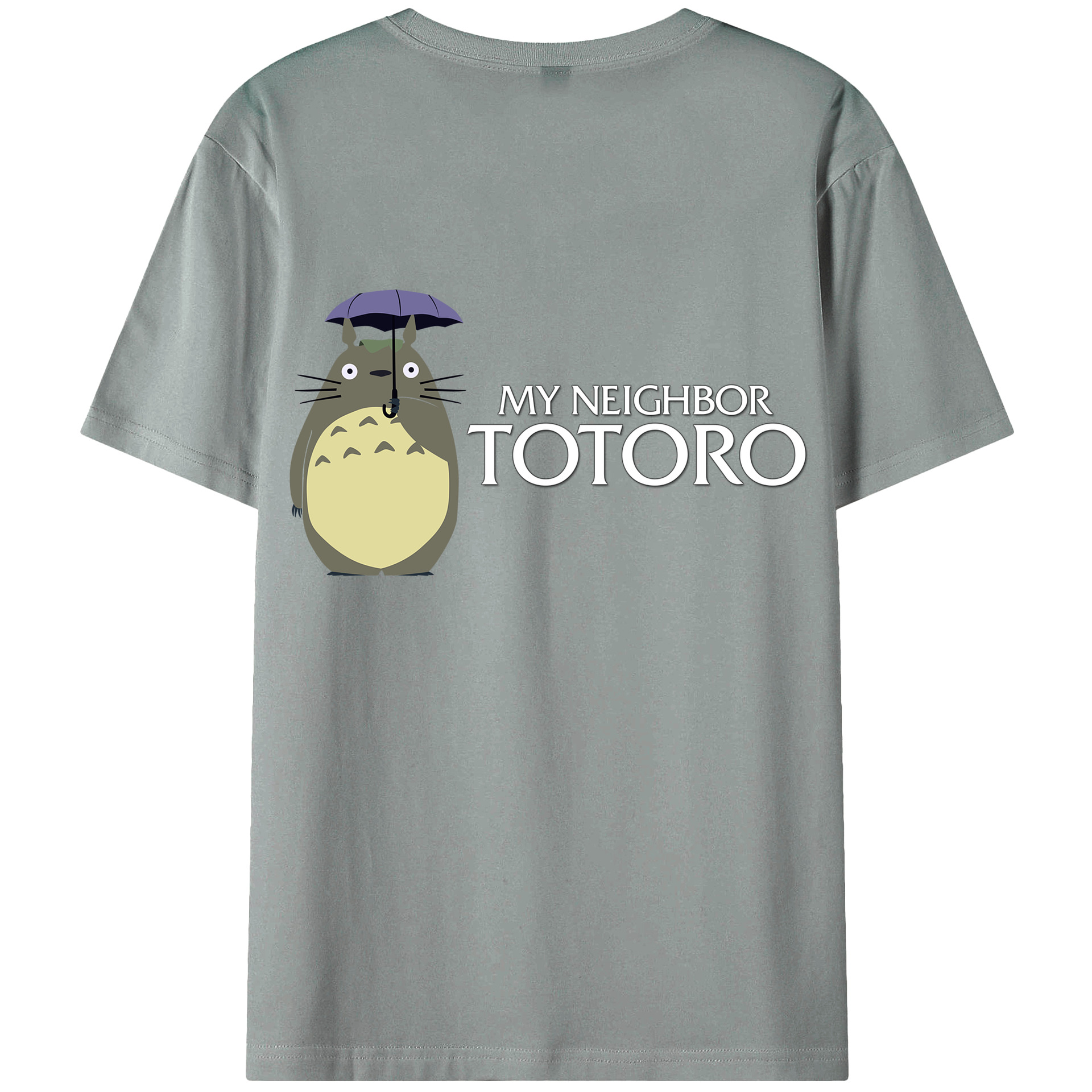 （画像用） となりのトトロ 草壁メイ 草壁サツキ My Neighbor Totoro Satsuki Kusakabe Mei Kusakabe 綿100％ メンズ半袖Tシャツ（バックプリント） 通気性